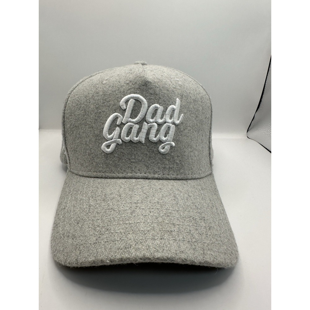 Dad Gang Snapback Hat Gray Wool Blend IYKYK Regular Size Adjustable Cap